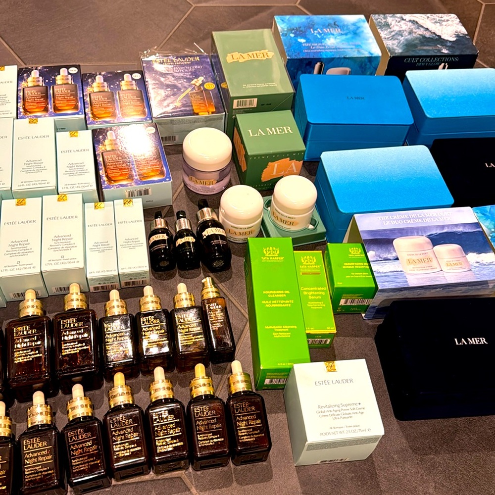 Empty lot la mer Estee lauder tata harper  boxes new